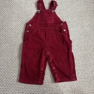 Vintage Gap Baby toddler Red Corduroy Overalls. Carpenter Pants. 12-18 90's Y2K